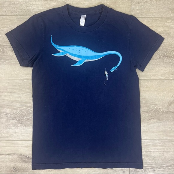 VINTAGE Dinosaur Scuba Diver Classic Girl's Tag Women’s Medium American Apparel - Picture 1 of 6